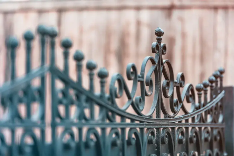 Ornamental gate installed by licensed C23 contractor.