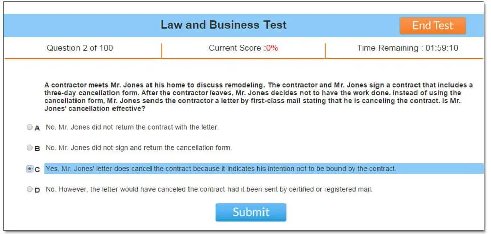 Required exam image